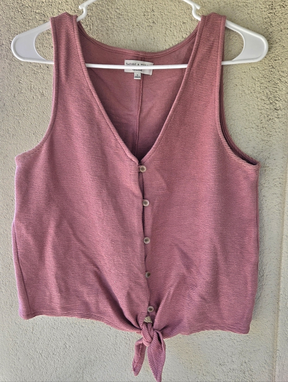 Texture And Thread By Madewell Mauve Crop Top Sz Large